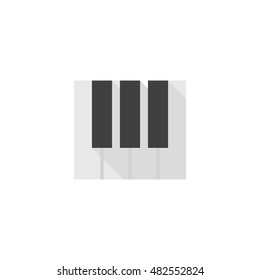 Piano  keys icon in flat color style. Music instrument audio art synthesizer