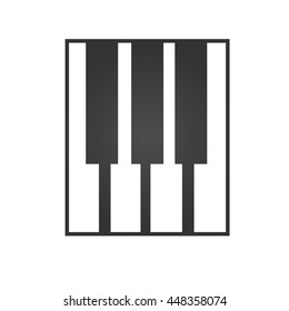Piano keys icon isolated on a white background. Vector illustration.