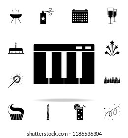 piano keys icon. Party icons universal set for web and mobile