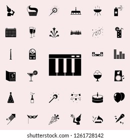 piano keys icon. Party icons universal set for web and mobile
