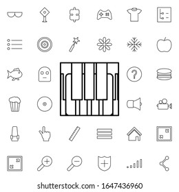 piano keys icon. Universal set of web for website design and development, app development