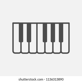 Piano keys icon . Vector