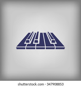 piano keys icon vector