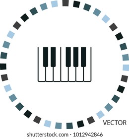 Piano keys icon, vector design element