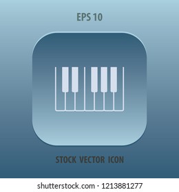Piano keys icon, vector design element
