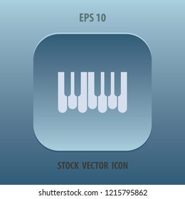 Piano keys icon, vector design element