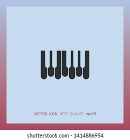 Piano keys icon, vector design element