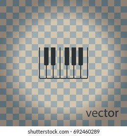 Piano keys icon, vector design element