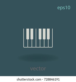 Piano keys icon, vector design element