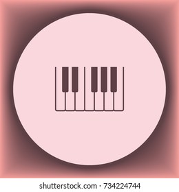 Piano keys icon, vector design element