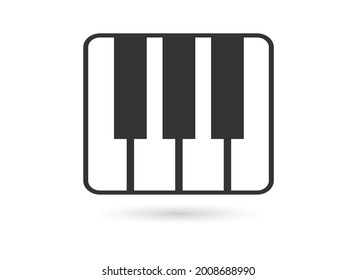 Piano Keys Icon Vector Illustration