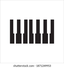 Ilustración de la plantilla del logotipo del vector de iconos de las teclas de piano