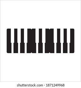 Piano Keys Icon Vector Logo Template Illustration