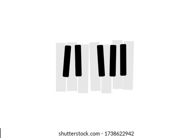 drawing of piano keys