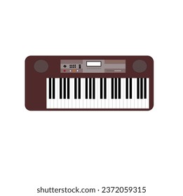piano keys isolated on white, vector illustration