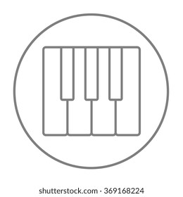 Piano keys line icon.