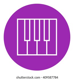 Piano keys line icon.