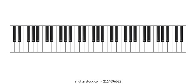 Piano keys. Musical instrument keyboard.