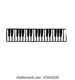 piano keys musical instrument to play music