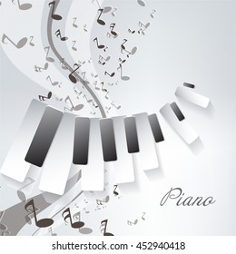 piano keys notes background