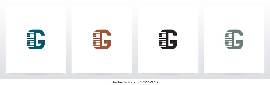 Piano Keys On Letter Logo Design G