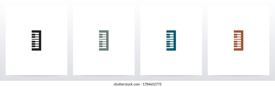 Piano Keys On Letter Logo Design I