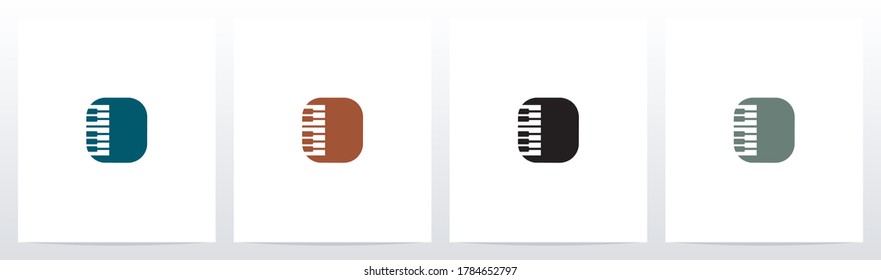 Piano Keys On Letter Logo Design O