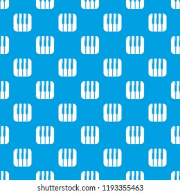Piano keys pattern vector seamless blue repeat for any use