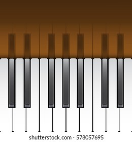 piano keys realistic vector illustration.