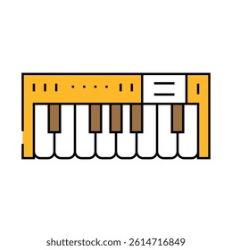 piano keys retro music line icon vector. piano keys retro music sign. isolated symbol illustration