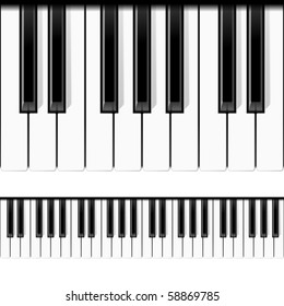 Piano keys. Seamless vector.