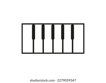 Piano keys. Seamless vector illustration.