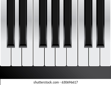 Piano keys. Seamless vector illustration.