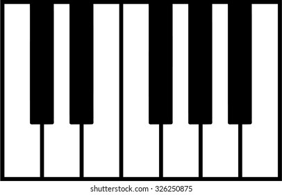 Piano keys set