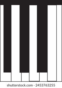 Ilustración de diseño de forma de teclas de piano