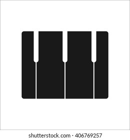 Piano keys sign  simple icon on background