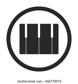 Piano keys sign  simple icon on background