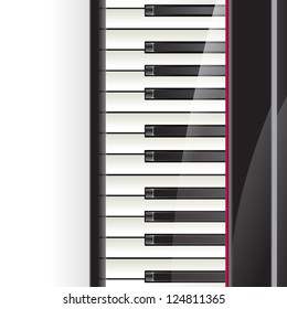 piano keys with space for text