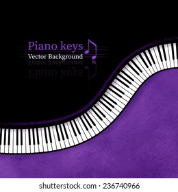 Piano Keys Vector Background.