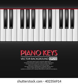 Piano keys, vector background