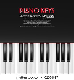 Piano keys, vector background