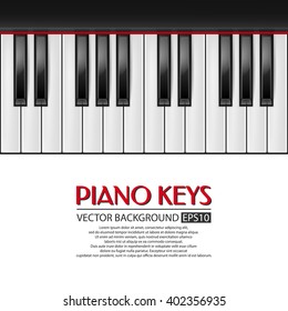 Piano keys, vector background