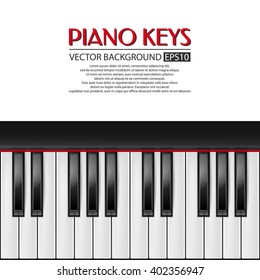 Piano keys, vector background