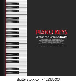 Piano keys, vector background