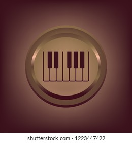 Piano keys vector button, web design element