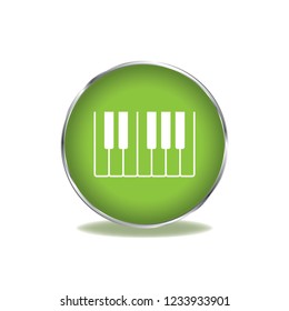 Piano keys vector button, web design element