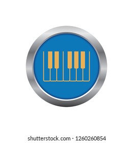 Piano keys vector button, web design element