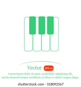 Piano keys vector icon.