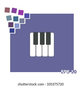 Piano keys vector icon.