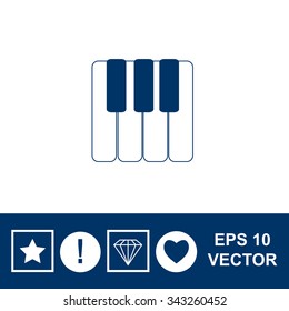 Piano keys vector icon.